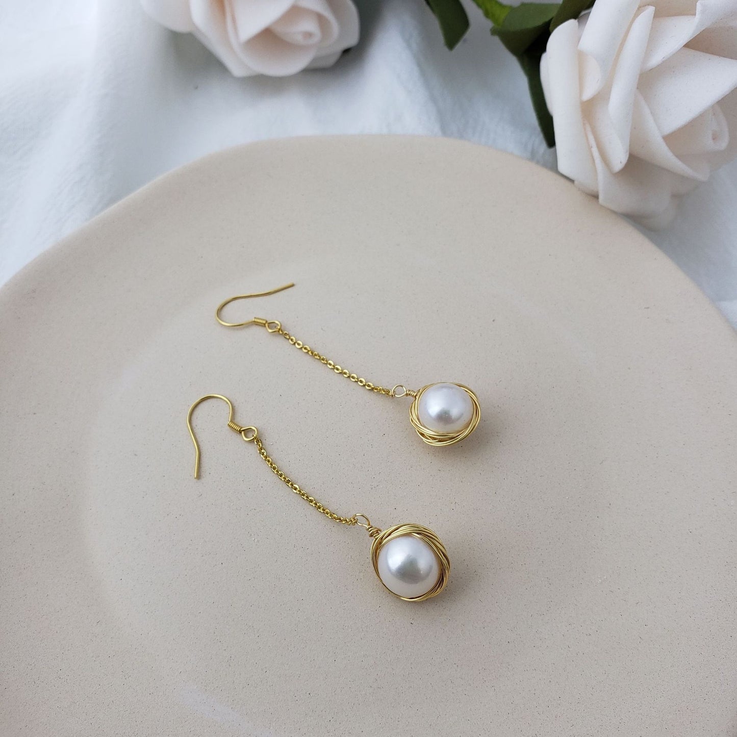 Women's Long Pearl Earrings