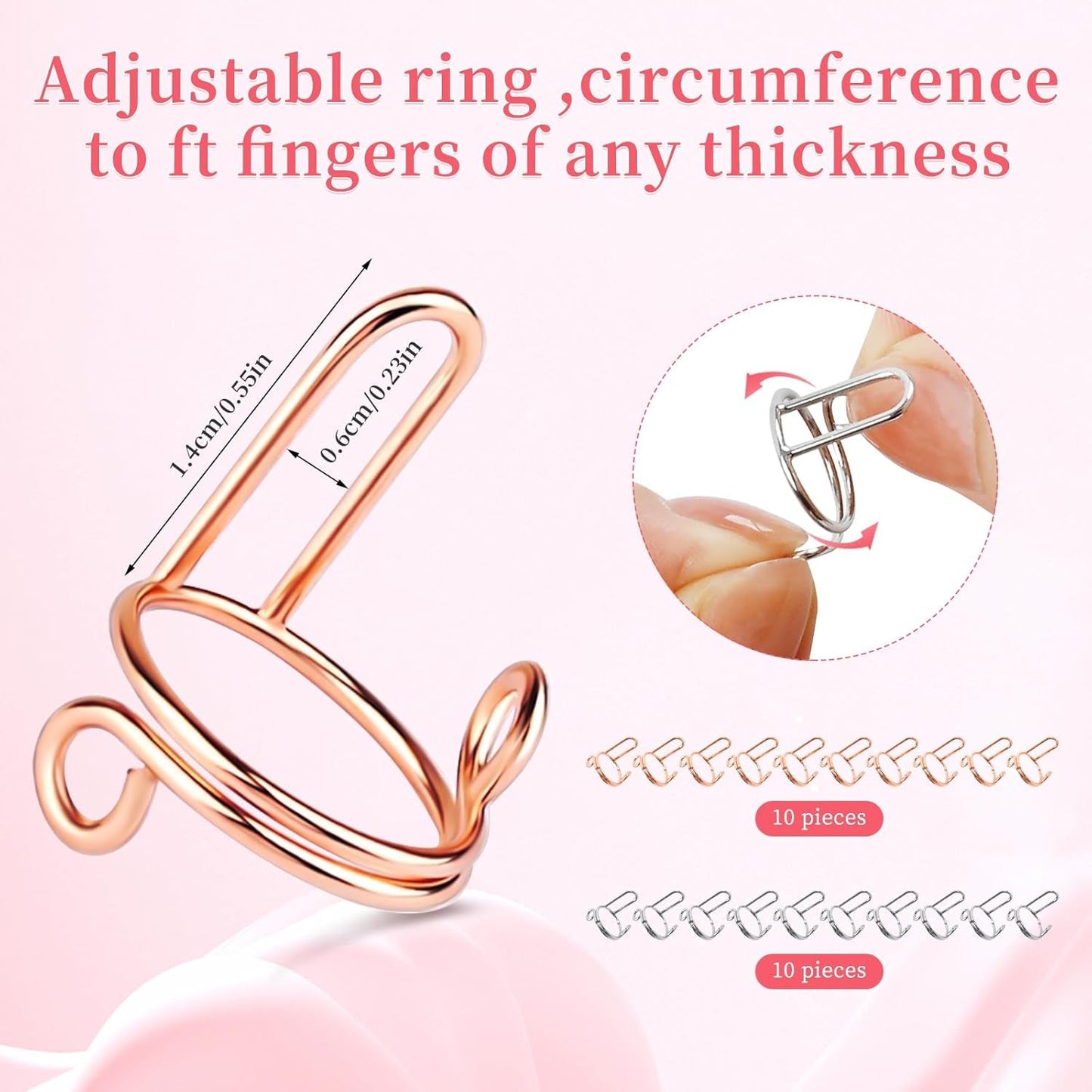 heemee Wudu Nail Rings Set – Adjustable, Stylish, and Convenient for Daily Wear