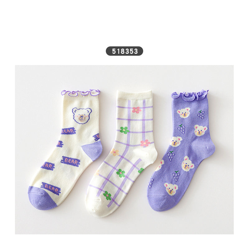 Cute autumn and winter tube socks