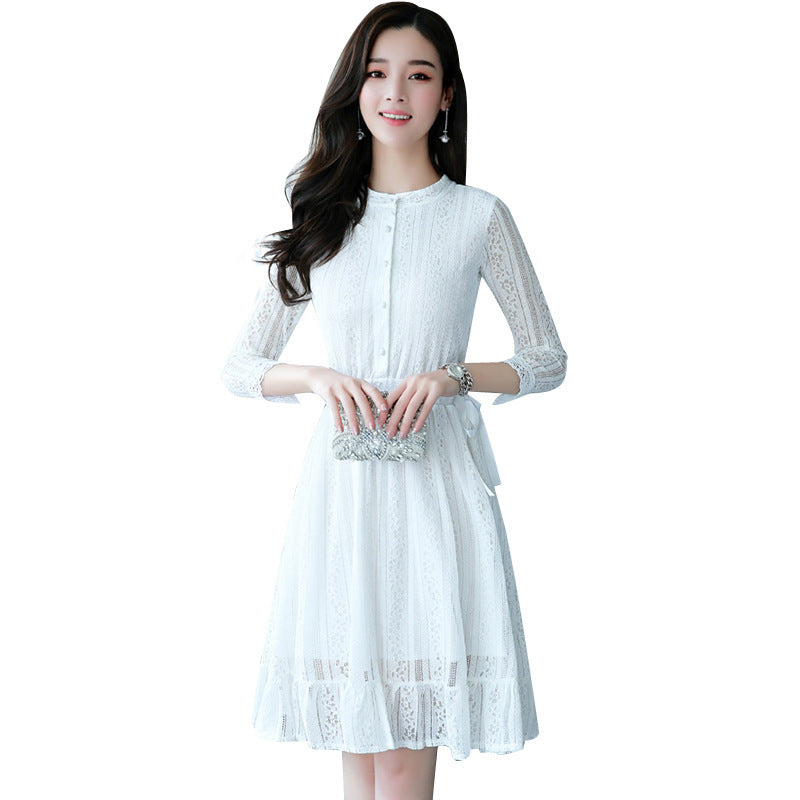 Lace dress autumn women's clothing