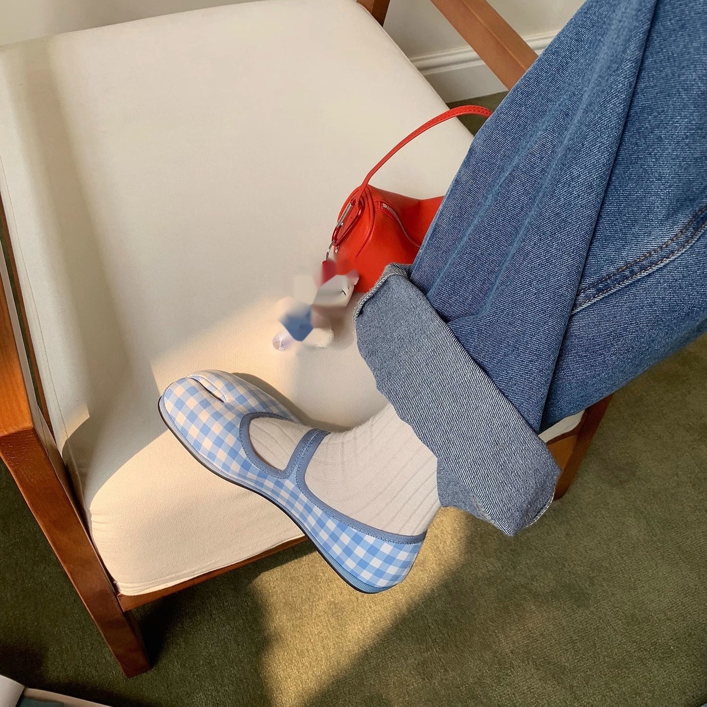 Sheepskin Version Niche Split-toe Shoes Women's Flat Pumps