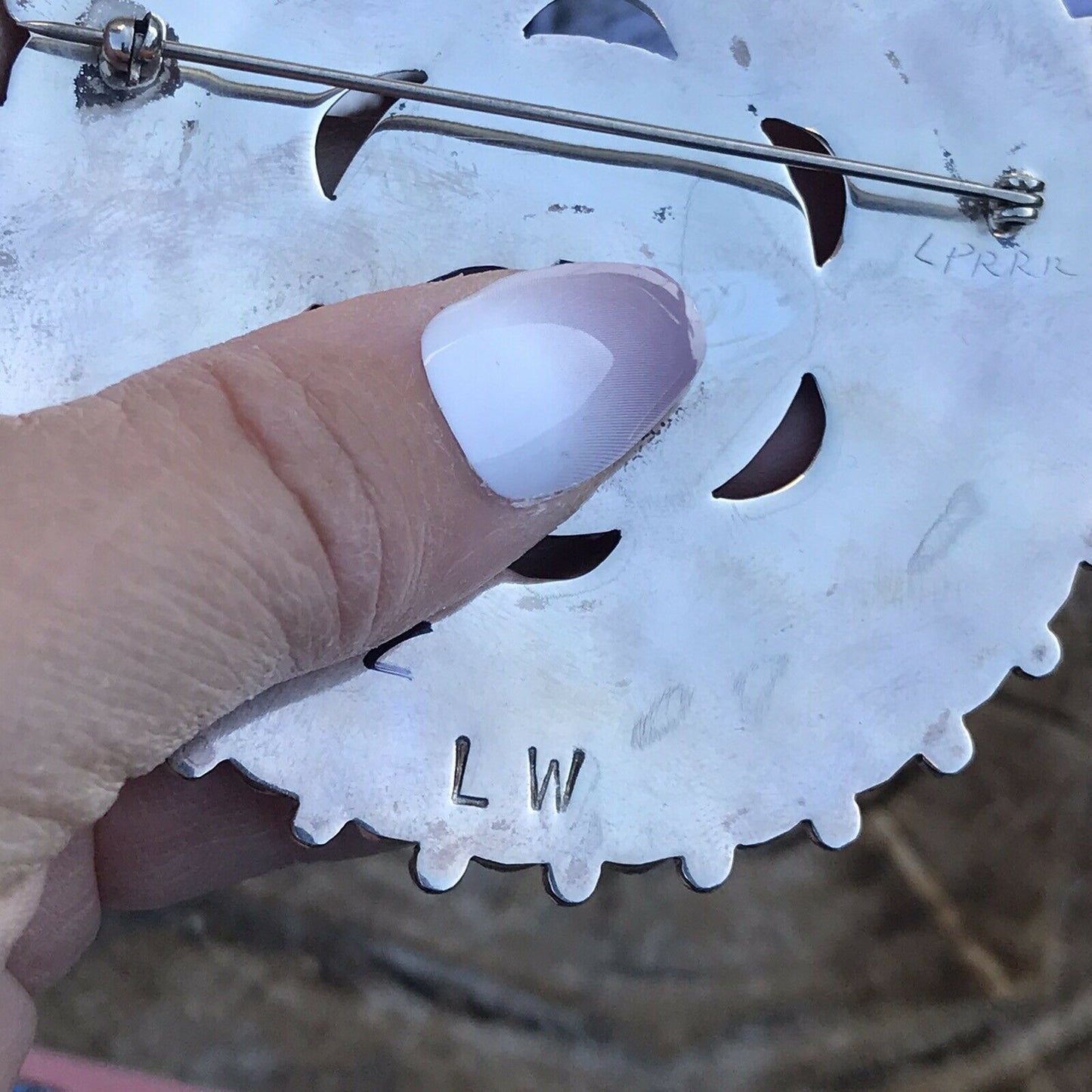 Handcrafted Jumbo Sterling Silver & Natural Red Coral Cluster Pendant/pin Signed