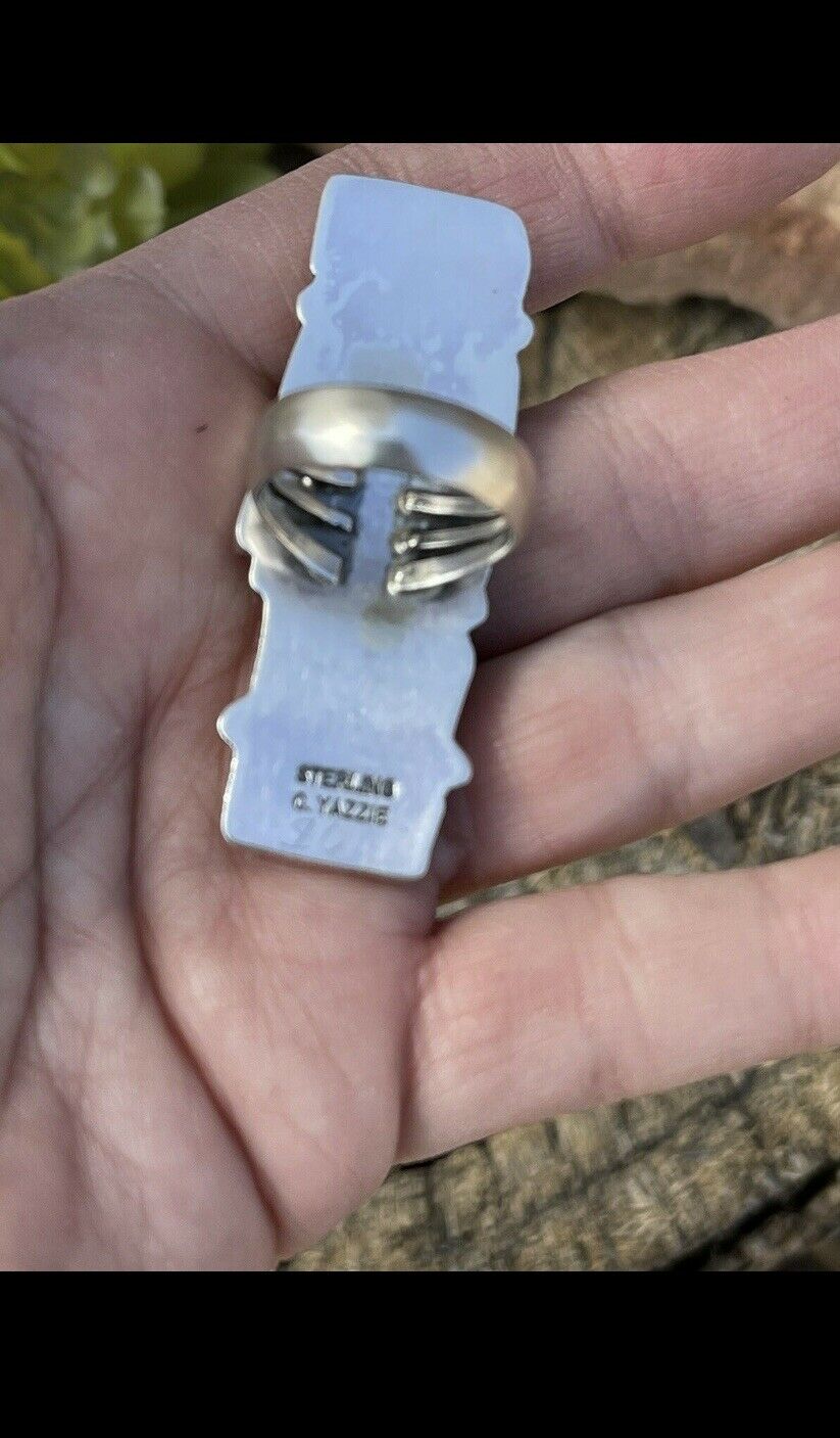 Handcrafted Pink Dream Mohave & Sterling Silver 5 Stone Ring