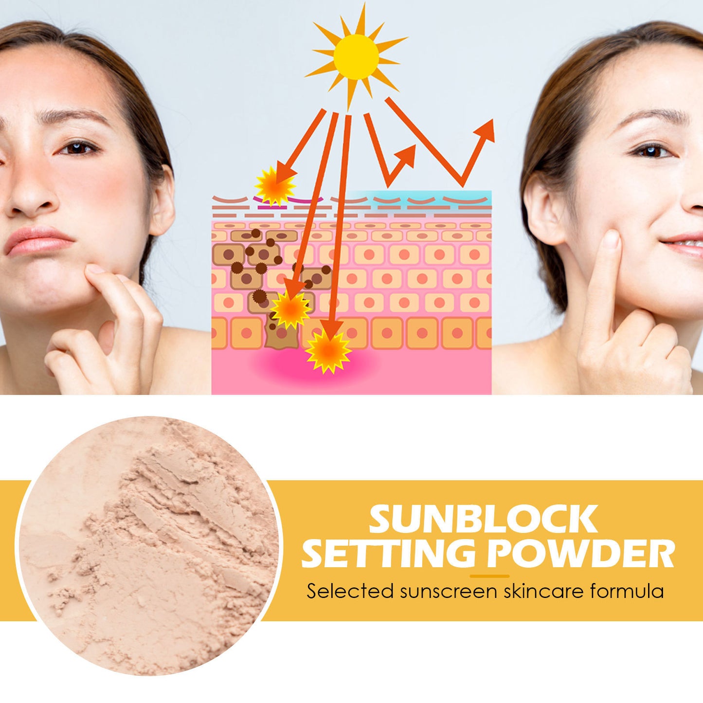 Natural Lightweight Breathable Waterproof Makeup Powder