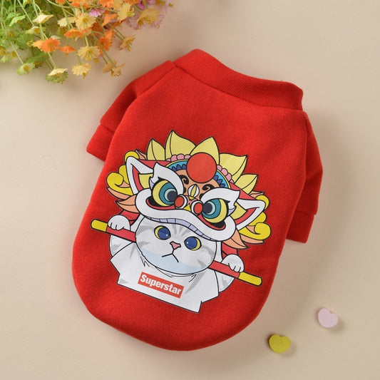 Cat Spring And Autumn Pet Autumn And Winter Clothes