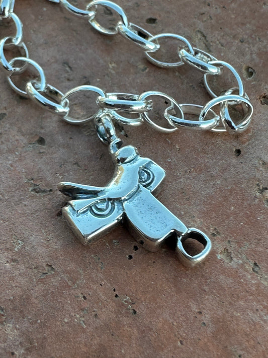 Handcrafted Sterling Silver Saddle Up Charm