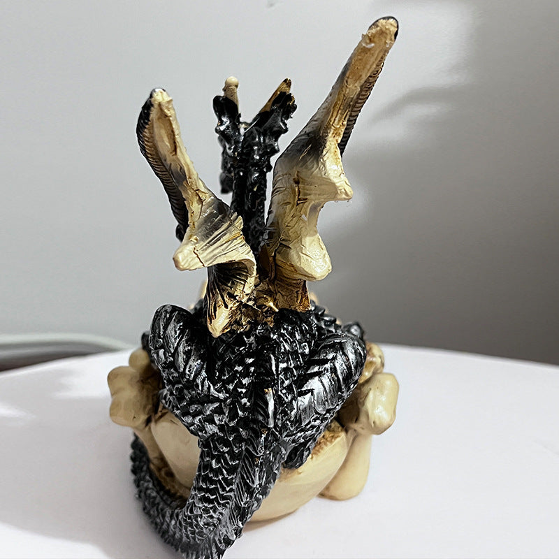 Modern Minimalist Resin Dragon Tooth Boat Sculpture Ornament