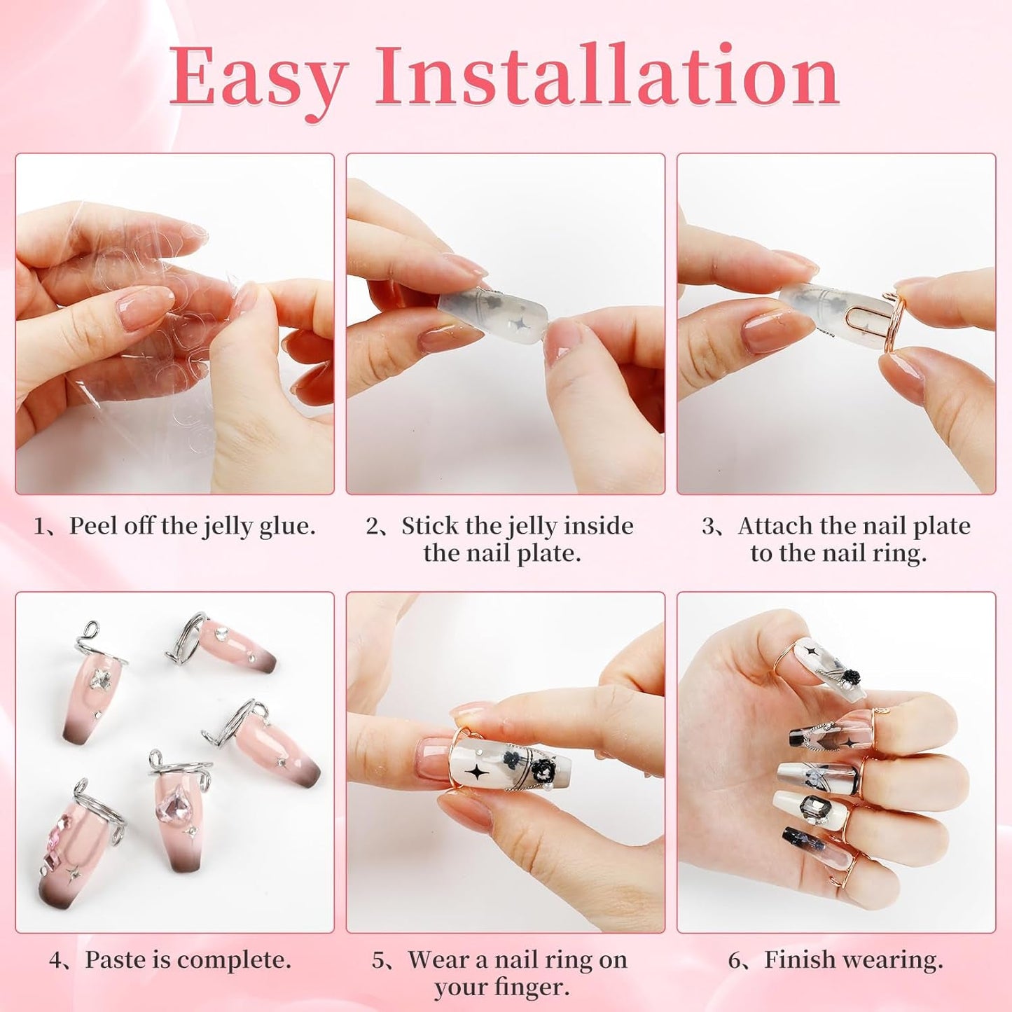 heemee Wudu Nail Rings Set – Adjustable, Stylish, and Convenient for Daily Wear