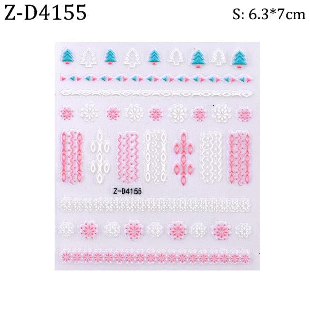 5D Sweater Nail Sticker Acrylic Engraved Winter Charm Designs Beauty Cloth Christmas Patterns Nails Art Decoration Tools  Nail Art Stickers Decor Tip Transfer Nail Decals Sticker For Pretty Girl Self-Adhesive Nail Decals Designer Nail Stickers