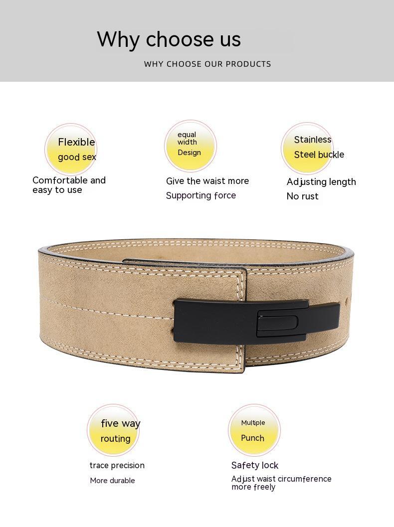 Sports Training Protection Cowhide Belt