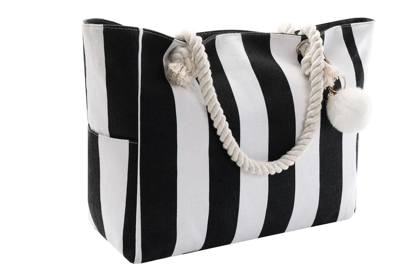 Navy Blue Boat Hair Ball Anchor Canvas Beach Travel