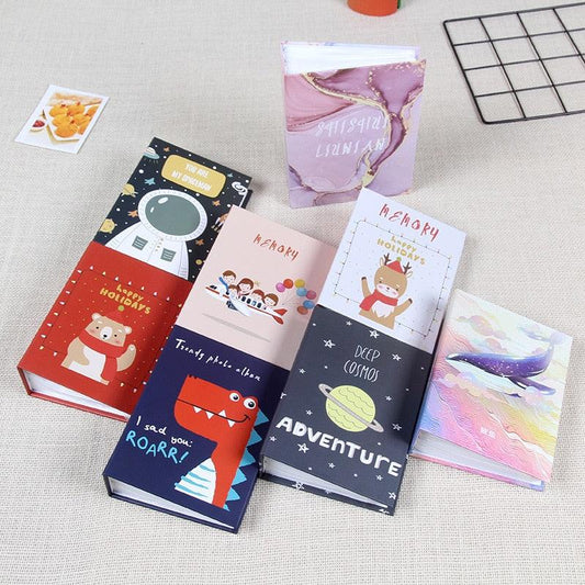 5inch 13.5*9.5cm Photo Album Cartoon Cute Picture Storage Frame 100 Sheets Interleaf Type Memo Scrapbook Paper Baby Family Scrapbook Albums  Creative Children Memory DIY Book Gift