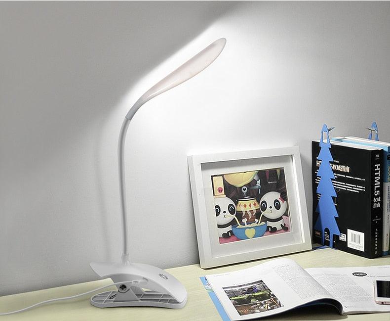 5V USB power LED Desk lamp Flexible study Reading Book lights Eye Protect Table lamp With Clip For Home Decorative Table Lamp Cute Study Lamps for Bedroom Décor