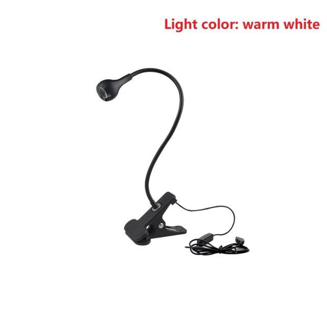 5V USB power LED Desk lamp Flexible study Reading Book lights Eye Protect Table lamp With Clip For Home Decorative Table Lamp Cute Study Lamps for Bedroom Décor
