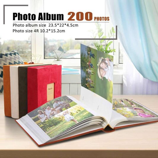6" 200 Pockets Photo Album Family Memory Pictures Storage Hold Case Baby Wedding Graduation Memory Album Home Decor House Decoration DIY Memorable Gifts For Loved Ones