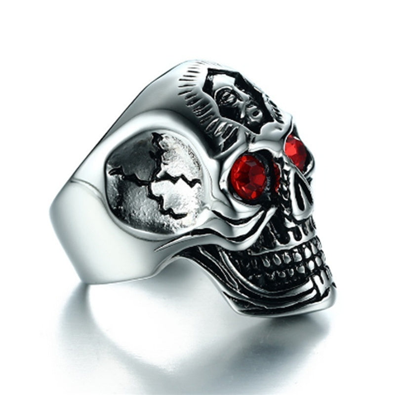 Ghost head with ruby ring