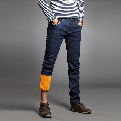 Men's winter velvet jeans