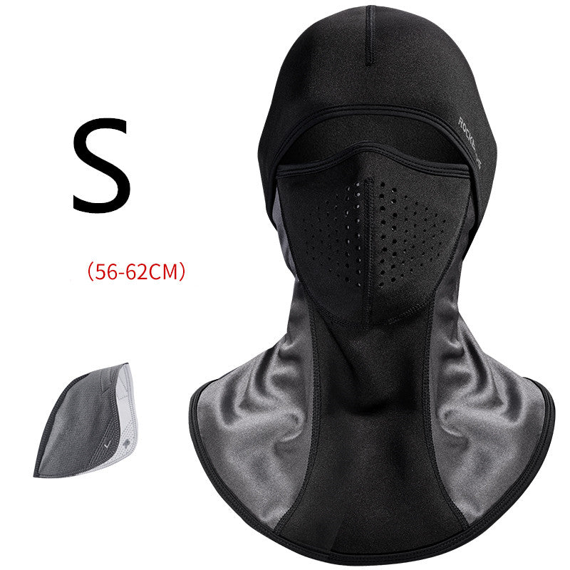 Winter warm hooded male bike riding mask