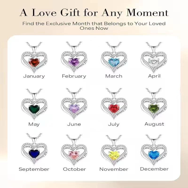 Heart-to-heart Color Double-layer Pendant Necklace