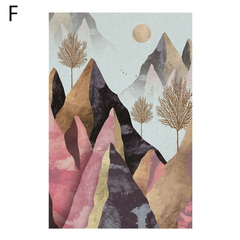 Landscape mountain sunrise canvas painting