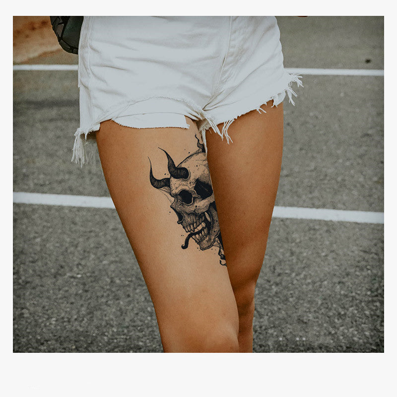 Skeleton Herbal Waterproof Long Lasting Semi-Permanent Tattoo Stickers