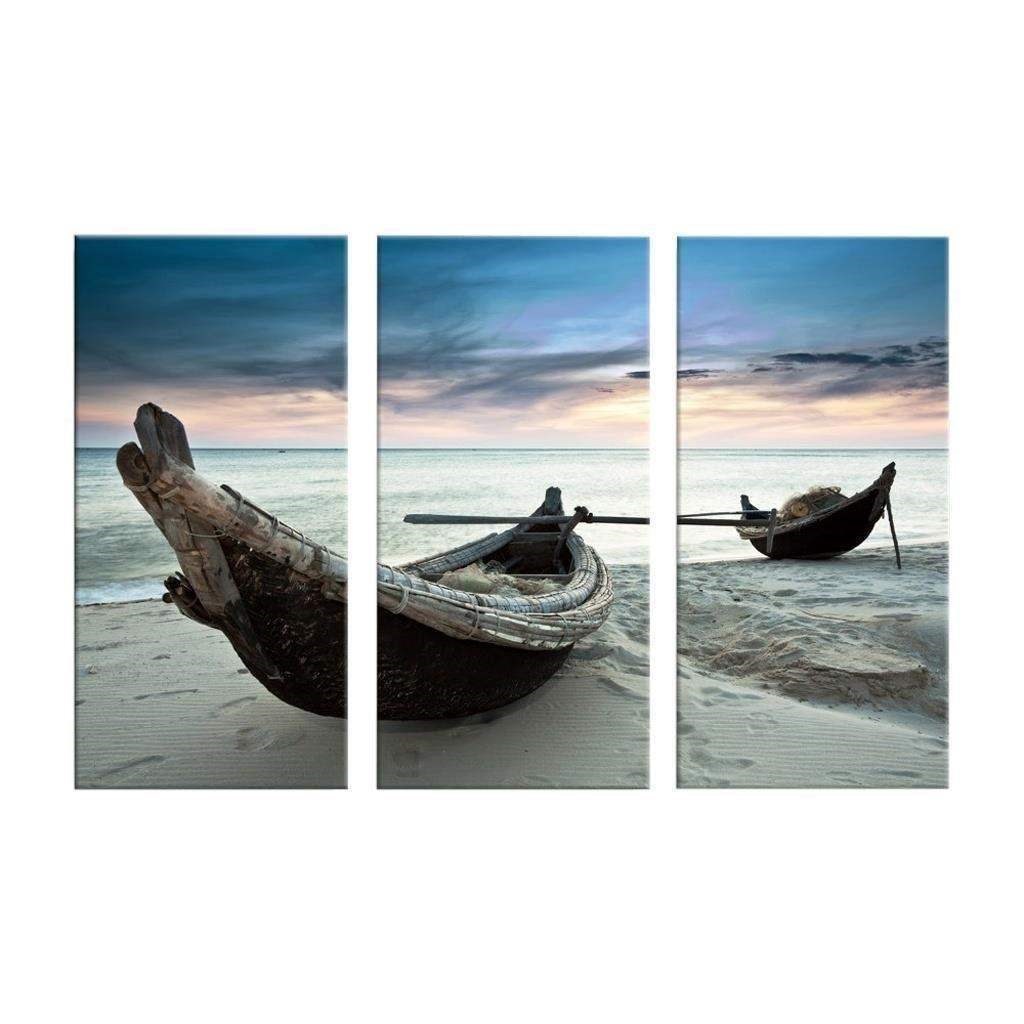 Triple boat canvas painting