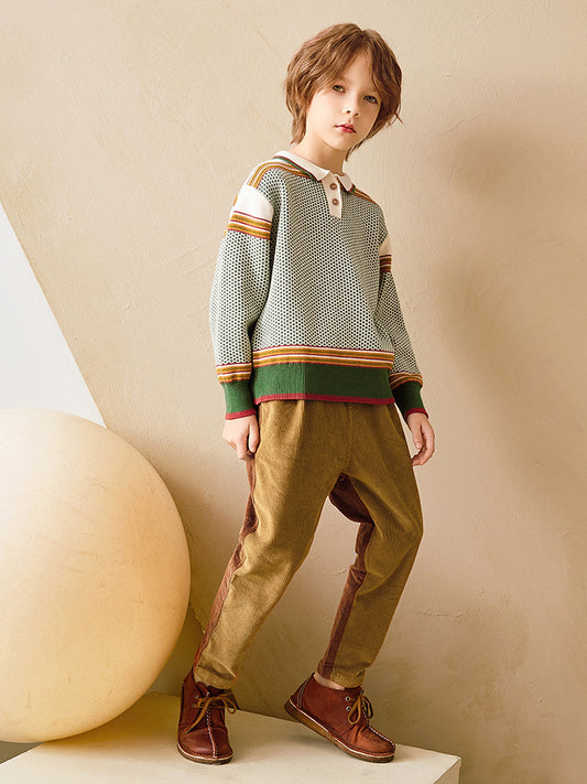 Children's autumn sweater with pullover