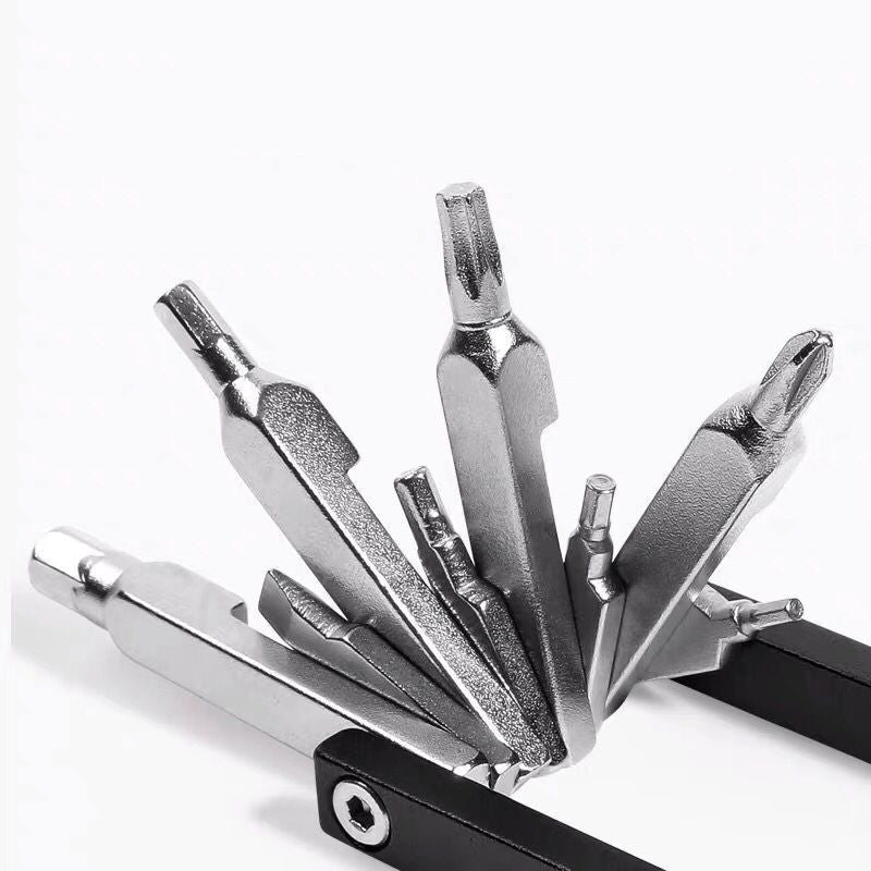 Bicycle mini portable repair combination tool 20 in 1