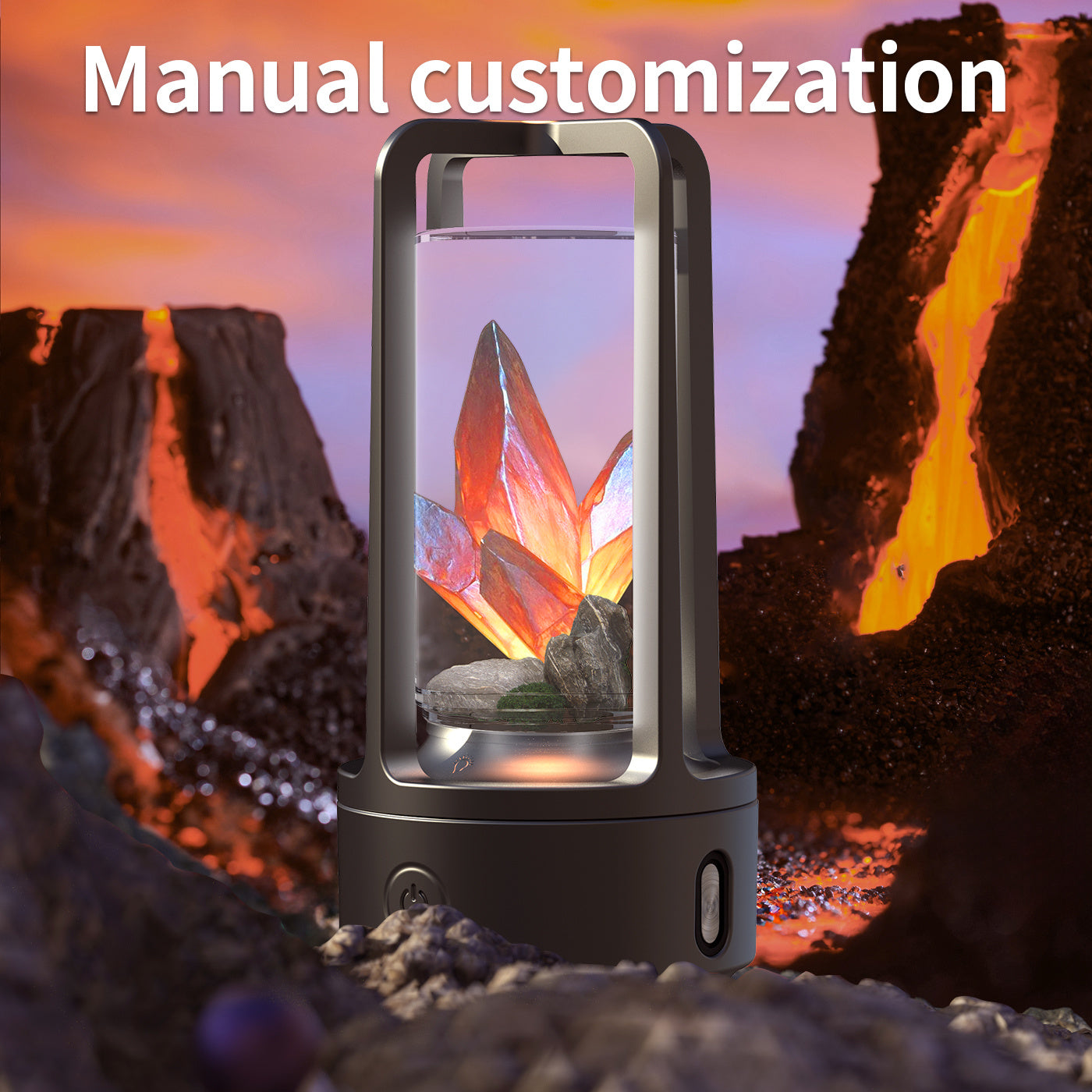 No Accessories 2 In 1 DIY Audio Crystal Light And Bluetooth-compatible Speaker Gift Touch Resin Night Light