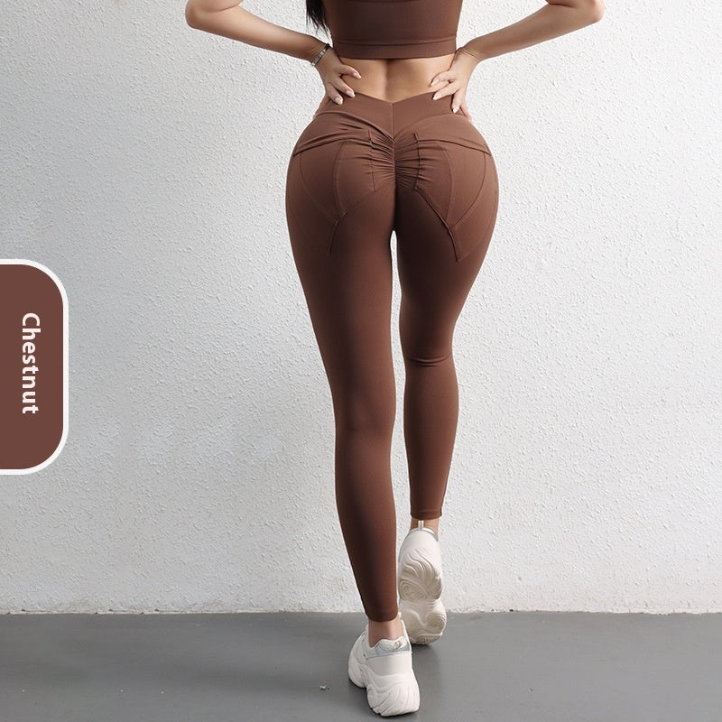 High Waist Hip Lift Yoga Pants With Pockets Women's Sports Fitness Trousers Leggings