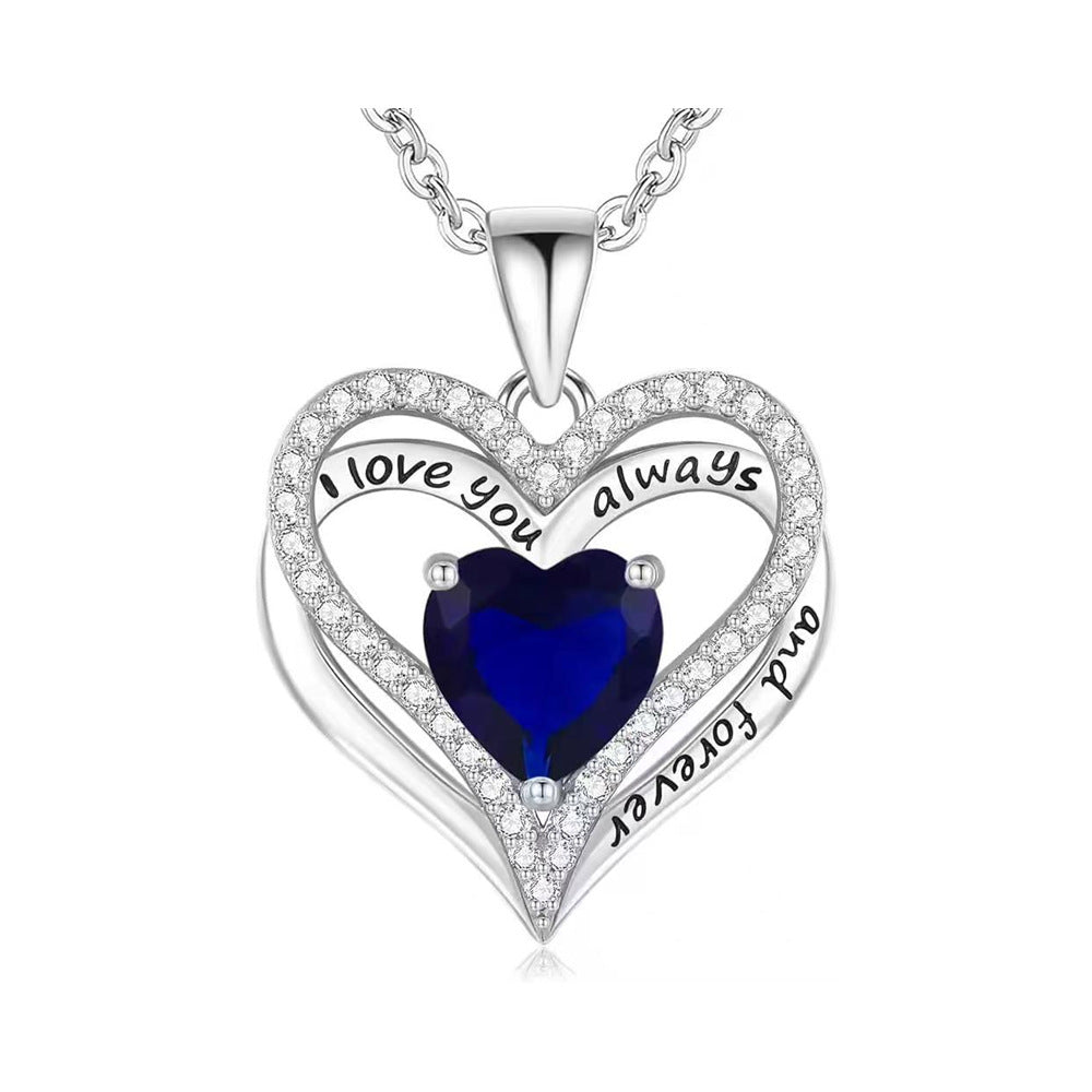 Heart-to-heart Color Double-layer Pendant Necklace