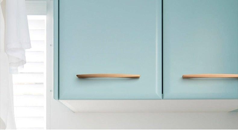 6PCS Set Nordic Modern Glam Brushed Bronze Drawer Knobs Kitchen Door Handles Cupboard Door Handle Cabinet Handles for Furniture Hardware  Brushed Brass Handle Modern Minimalist Cabinet Pull Drawer Handle Wardrobe Cabinet Hardware