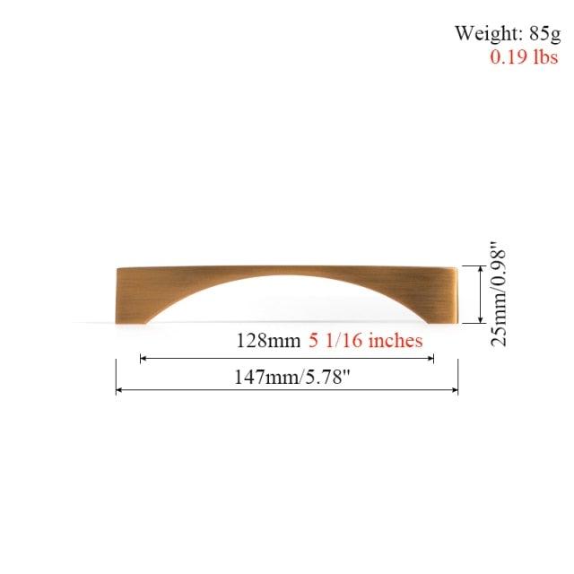 6PCS Set Nordic Modern Glam Brushed Bronze Drawer Knobs Kitchen Door Handles Cupboard Door Handle Cabinet Handles for Furniture Hardware  Brushed Brass Handle Modern Minimalist Cabinet Pull Drawer Handle Wardrobe Cabinet Hardware