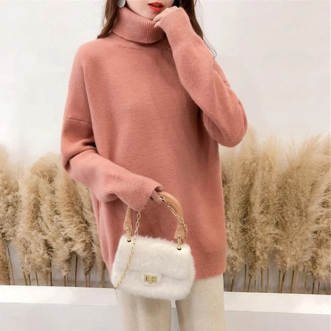 Lazy autumn turtleneck sweater