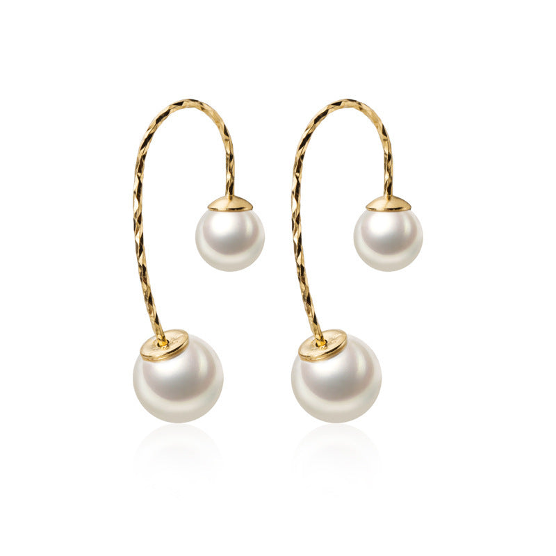 Japanese And Korean Fashion Shell Pearls Synthetic Pearl Ear Hook