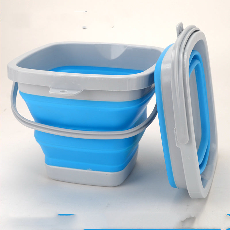 Folding Fishing Bucket Silicone Retractable