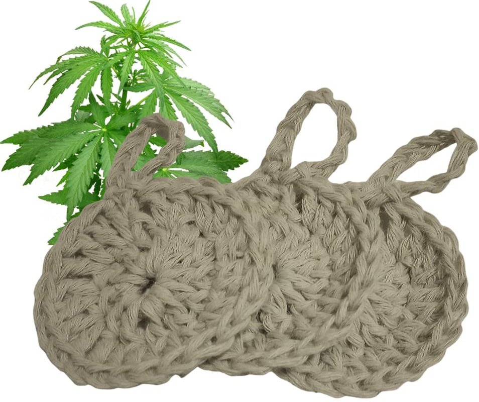 100% Hemp Face Scrubbers — Eco-Friendly, Reusable & Biodegradable