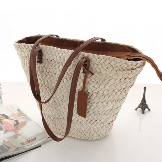 Women's holiday beach woven bag