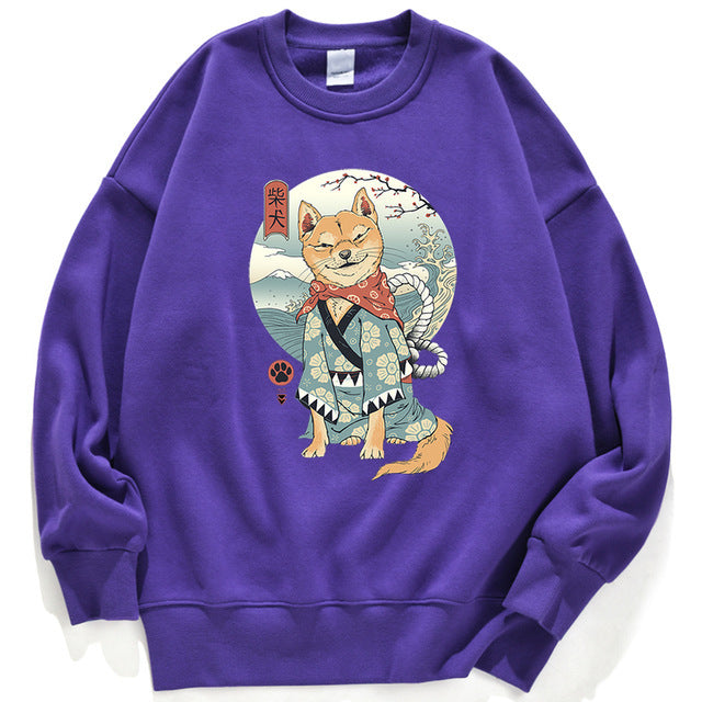 Cartoon print Japanese autumn sweatshirt