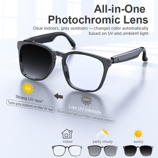 Ai Translation Smart Glasses Photochromic Bluetooth Wireless