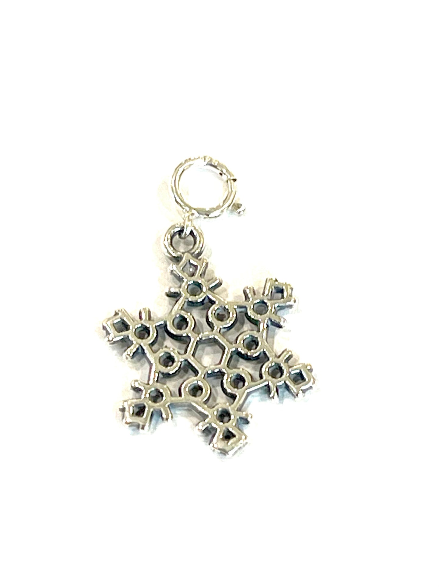 Handcrafted Sterling Silver CHRISTMAS SNOWFLAKE Charm
