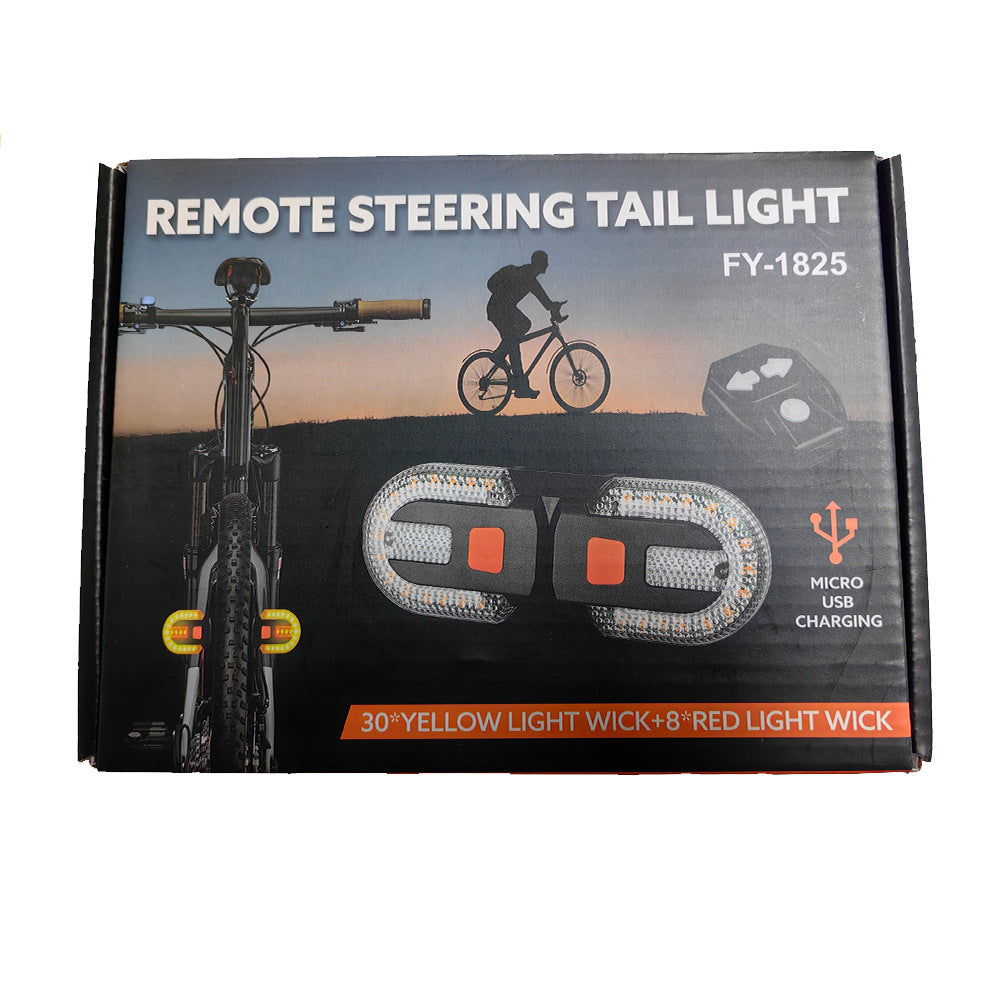 Road Bike Light Wireless Remote Control Operation Turn Signal Rear Lamp
