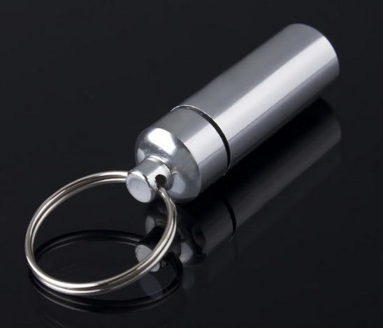 10g drug storage box with key ring small medicine box sealed cartridge waterproof aluminum alloy