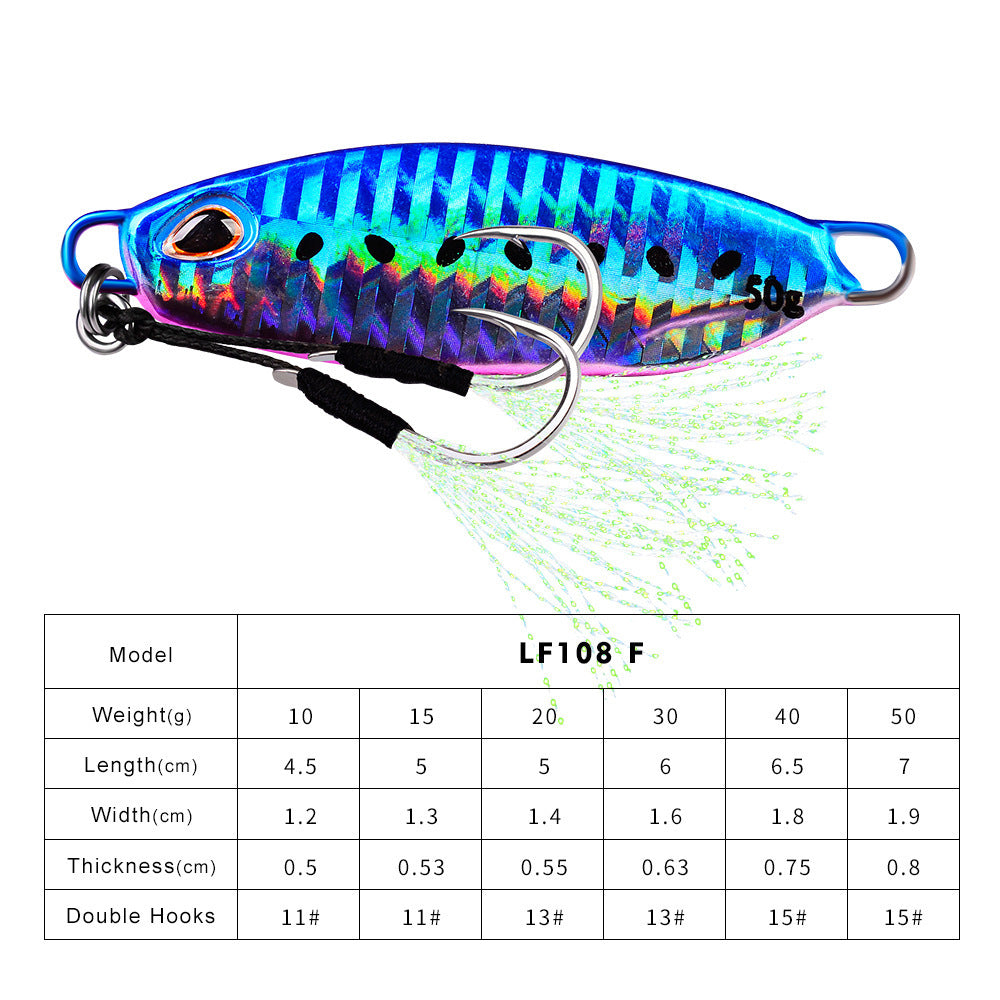 10-color Slow-rolling Iron Plate Fishing Lure Simulation Fake Bait Fishing Gear