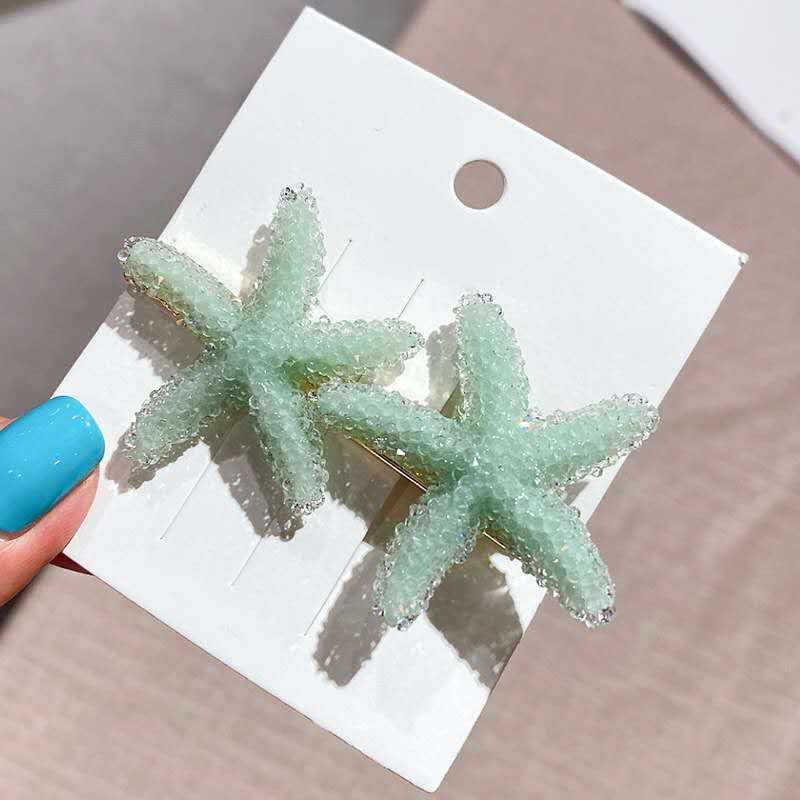 Spring New Crystal Starfish Hairpin
