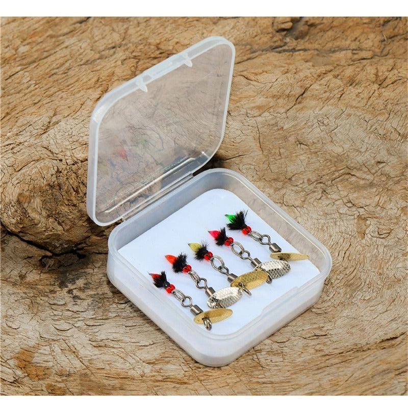 Bionic Poisonous Mosquito Hook 5 Pieces Flying Spinning Sequins Fishing Set Micro-object