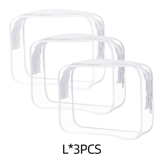 PVC Transparent Makeup Bag, Semi-transparent PVC Bag, Portable Storage Bag, Labubu Bag