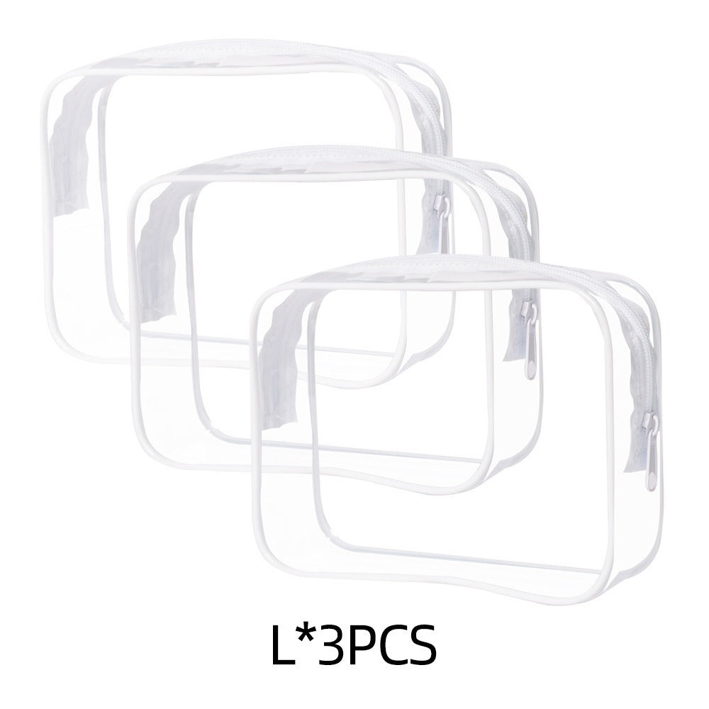 PVC Transparent Makeup Bag, Semi-transparent PVC Bag, Portable Storage Bag, Labubu Bag