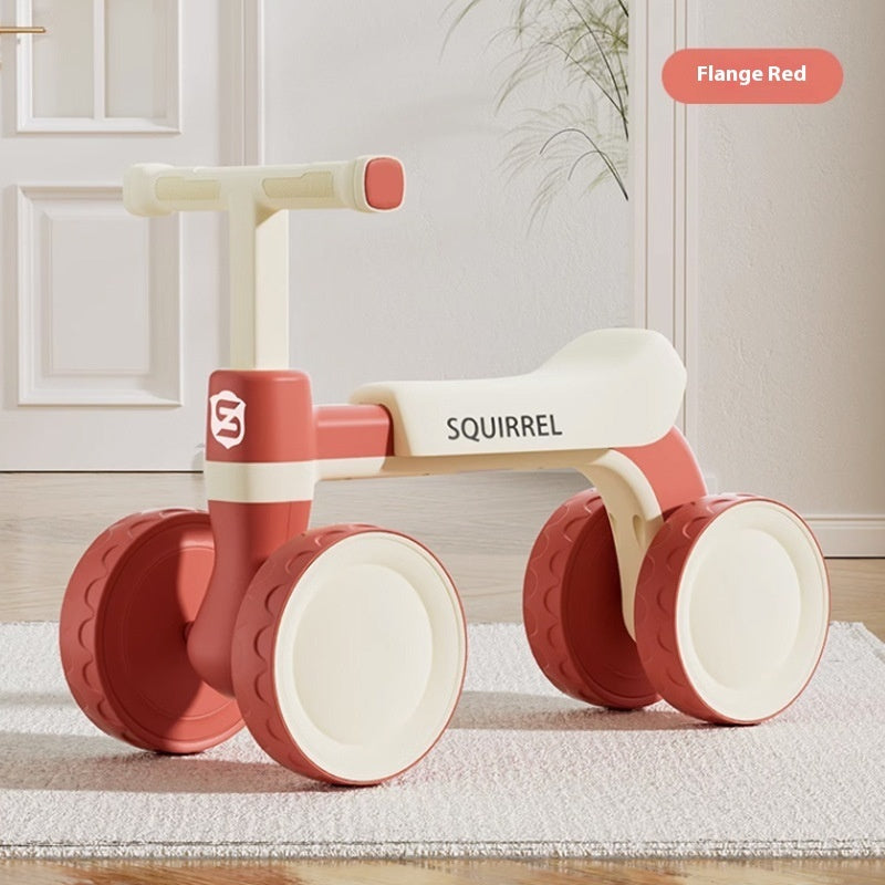 Balance Bike For Kids Four-wheel Pedal-free