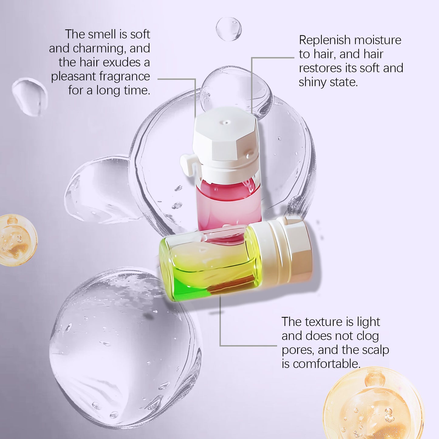 Hoegoa Hair Care Essential Oil Capsules Daily Soft Care Moisturizing Dry And Dry Manic Hair Gloss Improve Hair Quality